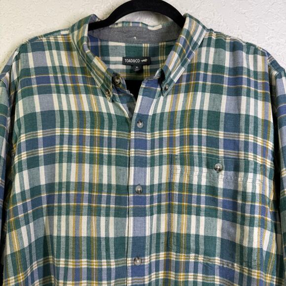 TOAD & CO Shirt XL Airsmyth Lightweight Plaid Flannel Button Down Recycled - Picture 5 of 15